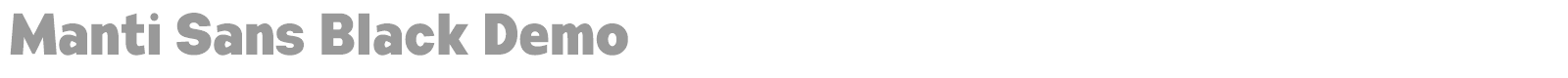 Manti Sans font preview